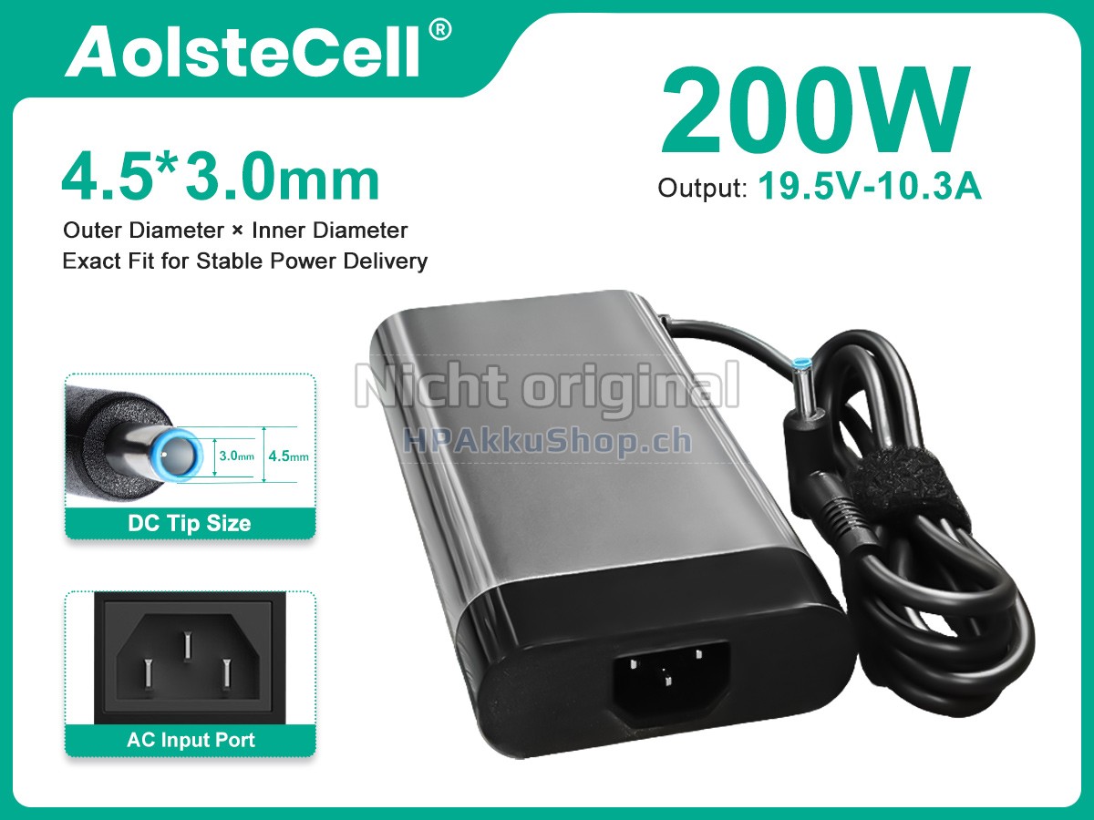 HP VICTUS 15-FA0000 15-FA0029TX 15-FA0059TX 15-FA0062TX 15-FA0079TX 15-FA0086TX 15-FA0088TX 15-FA1000 15-FB0000 15-FB0045AX 15-FB0064AX Ersatznetzteil