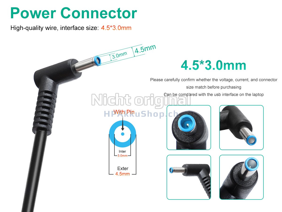 HP VICTUS 15-FA0000 15-FA0029TX 15-FA0059TX 15-FA0062TX 15-FA0079TX 15-FA0086TX 15-FA0088TX 15-FA1000 15-FB0000 15-FB0045AX 15-FB0064AX Ersatznetzteil