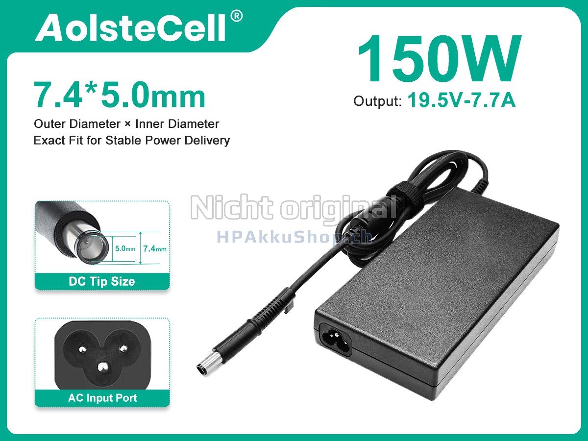 HP 150W 19.5V 11.8A 7.4*5.0MM Ersatznetzteil