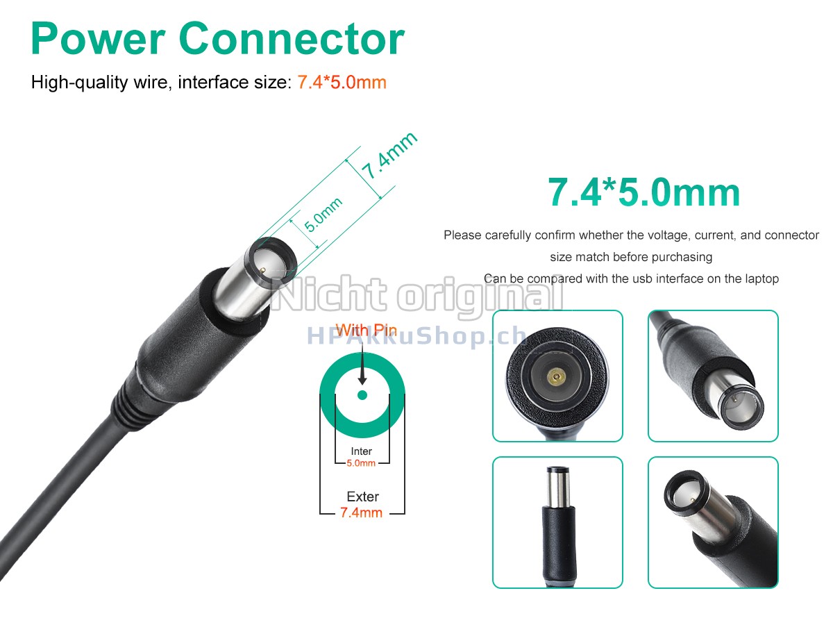 HP 150W 19.5V 11.8A 7.4*5.0MM Ersatznetzteil